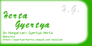 herta gyertya business card